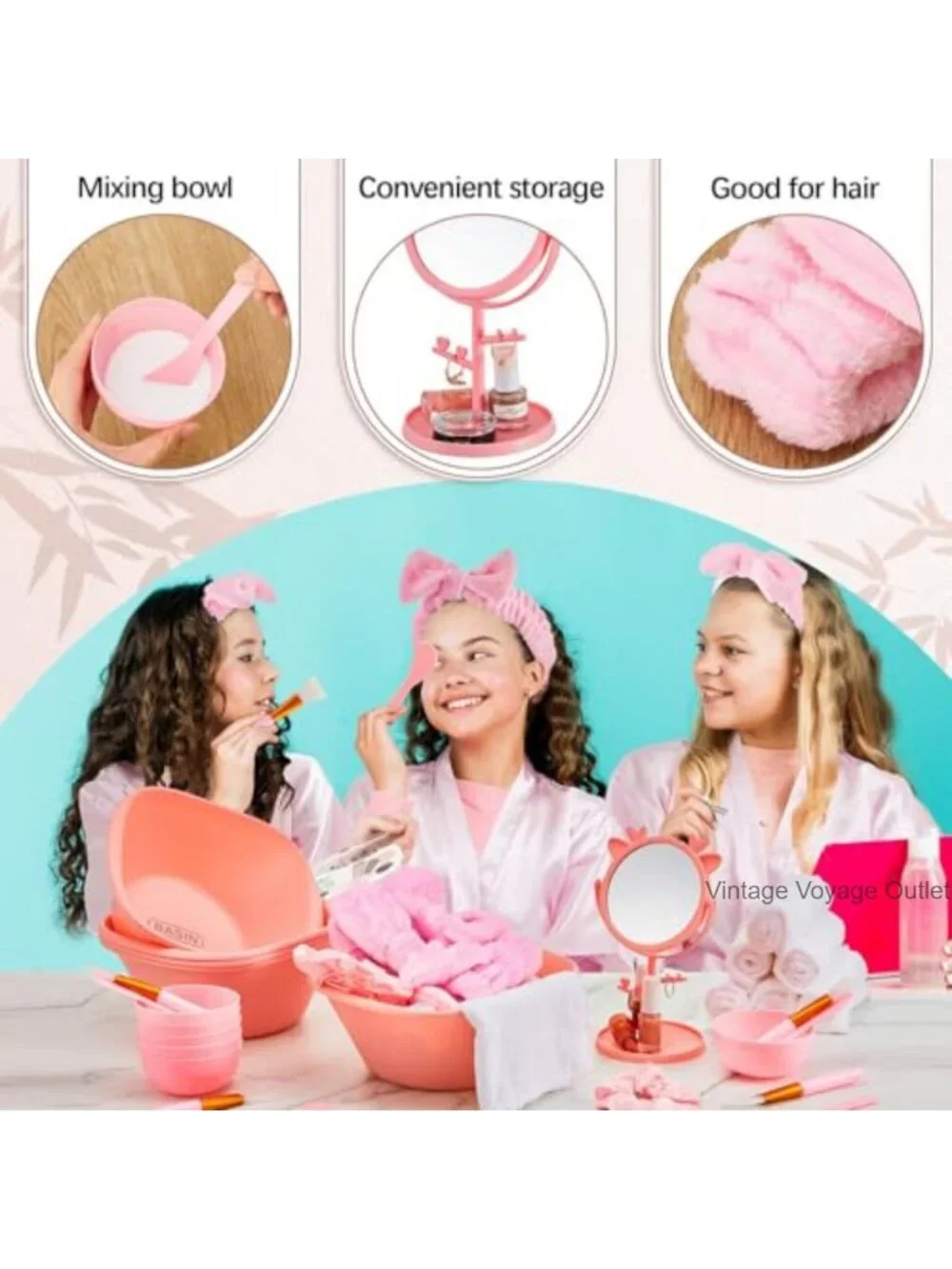 Girls Spa Party Set 6 Robes with Accessories Kit for Sleepover